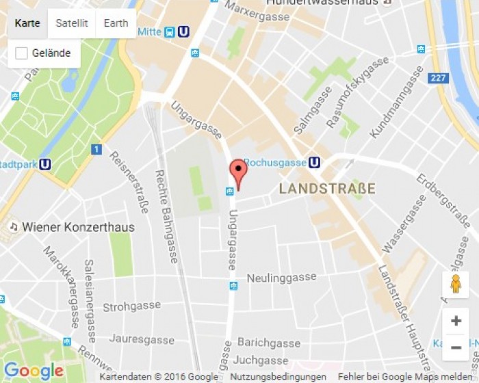 Karte zur Werkstatt Ungargasse 29